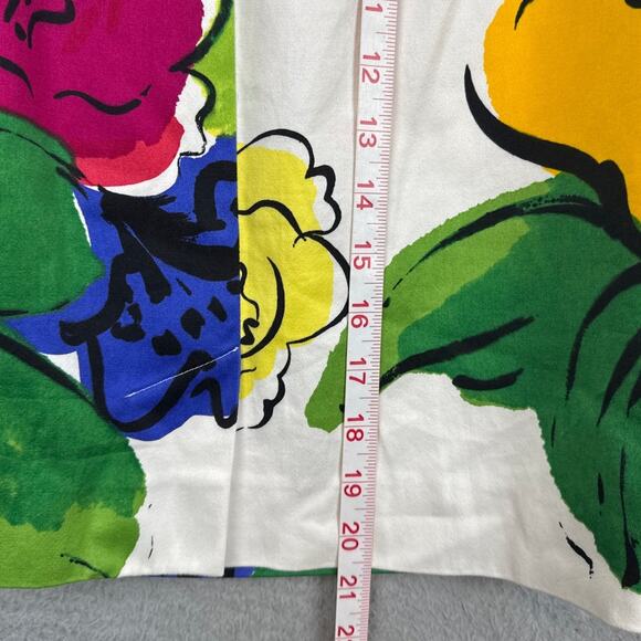 Max Mara Floral Pencil Skirt Bold Colors SZ 8 Designer Dopamine Luxury Vibrant - Picture 6 of 9